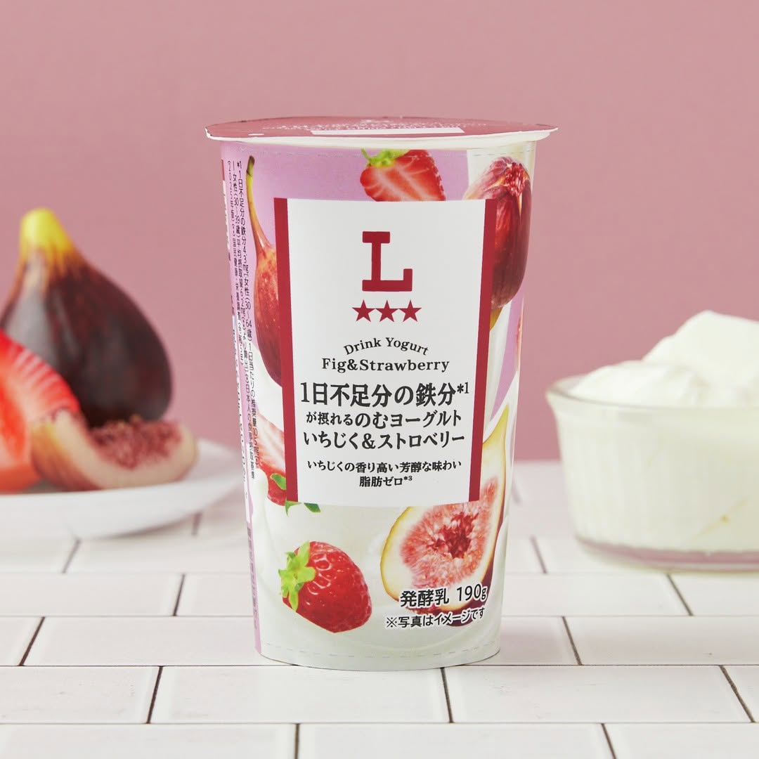 1日不足分の鉄分が摂れる のむヨーグルト いちじく＆ストロベリー