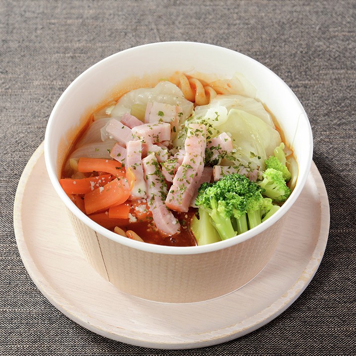 ローソン スープパスタサラダ ピリ辛トマト