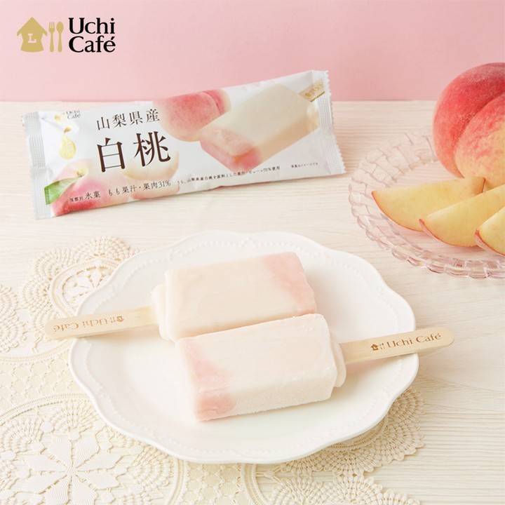 日本のフルーツ 山梨県産白桃 アイスバー