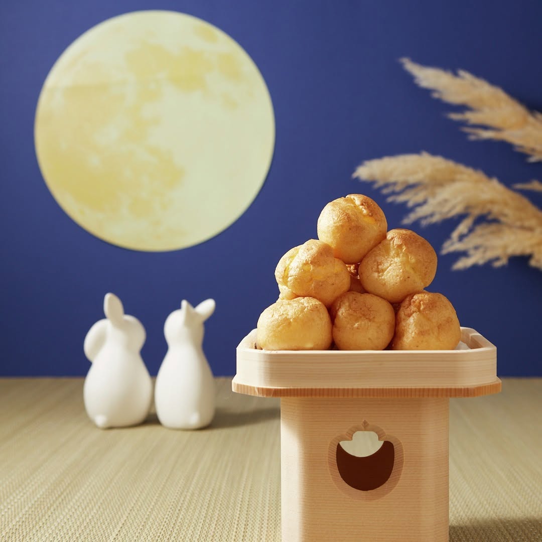 なめらかカスタードのプチシュー 月見アレンジ