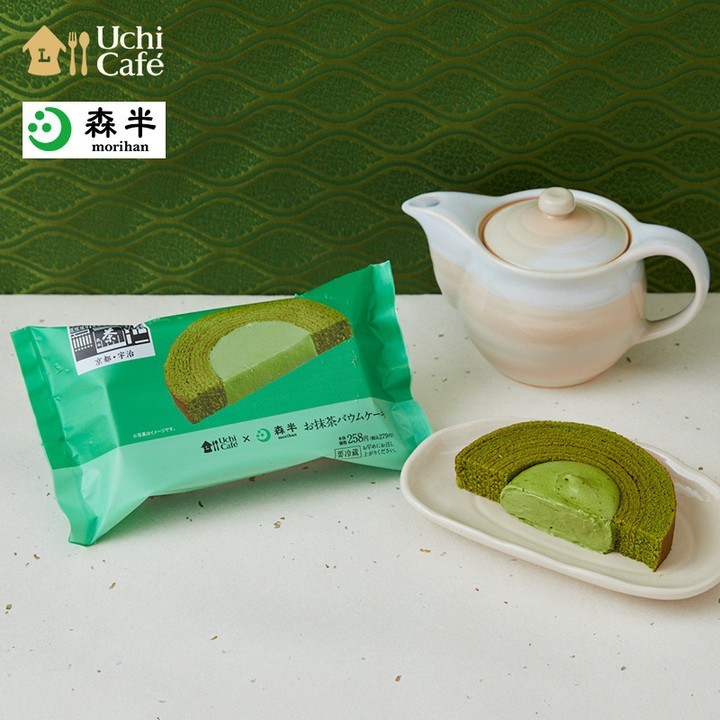 ローソンでお茶会／ ローソン ウチカフェ 森半 LAWSON ウチカフェスイーツ コンビニスイーツ 抹茶 抹茶スイーツ バウムケーキ 今日のおやつ おやつタイム おやつの時間 sweets instasweet sweetsgram dessert dessertgram instadessert japanesefood instagood foodstagram foodpics