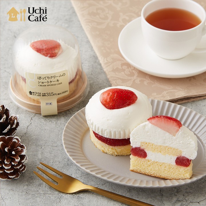 ぽってりクリームのショートケーキ