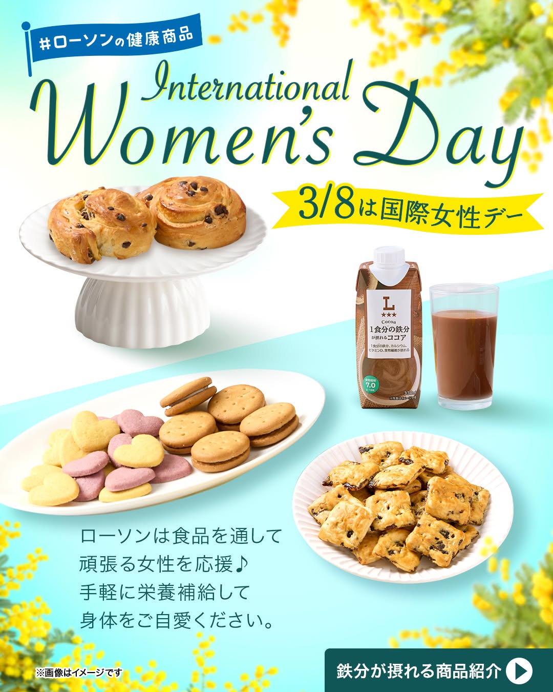 ローソン 鉄分ココア ミニオールレーズン