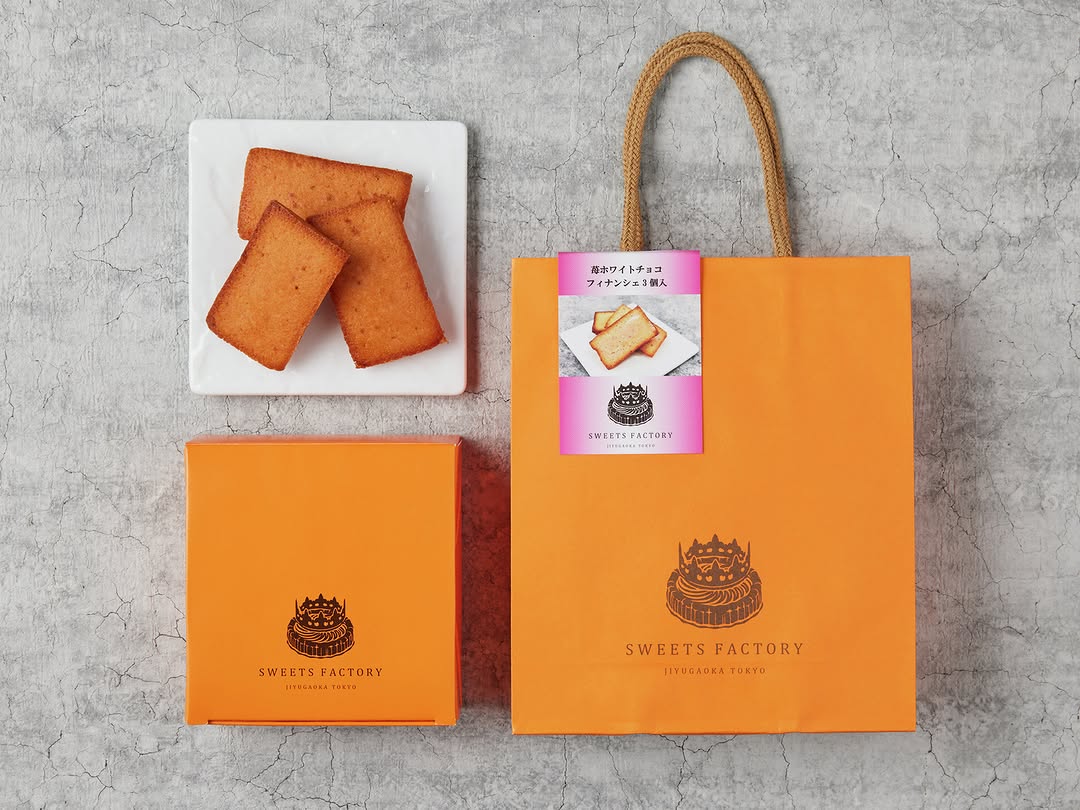 自由が丘スイーツファクトリー 苺ホワイトチョコフィナンシェ 3個入